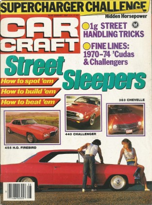 CAR CRAFT 1987 AUG - SIX PACK, E-BODIES, PACER, HO455